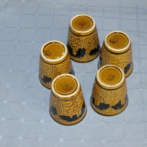 Vintage Liquor Decanter Set Mid-Century Ceramic Pottery Please Read Description - Picture 8 of 13